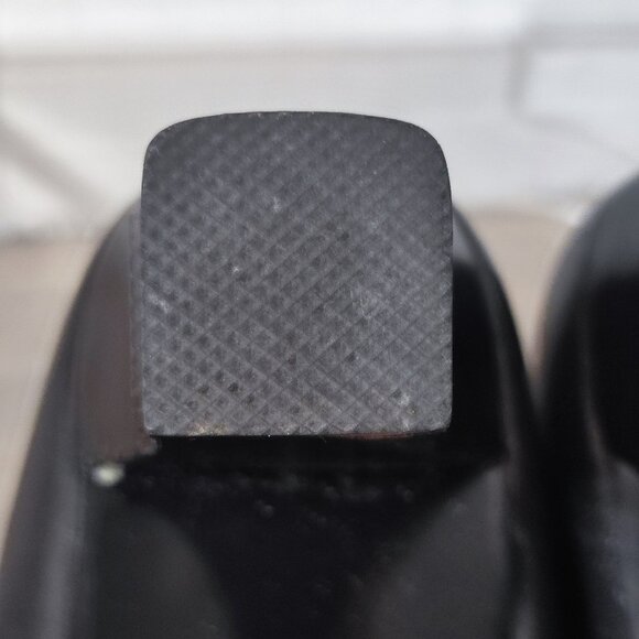 Marche-Mellow Comfort Block Heel Pumps Size 7 Black Leather Minimalist Dress - Picture 12 of 12